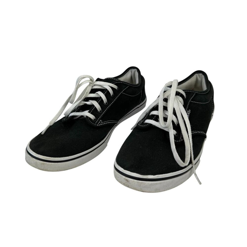 Vans Skate Authentic Shoe Low-Top Black/White Sz 9.5 Womens